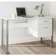 Cabrini White Office Desk with Fixed Pedestals